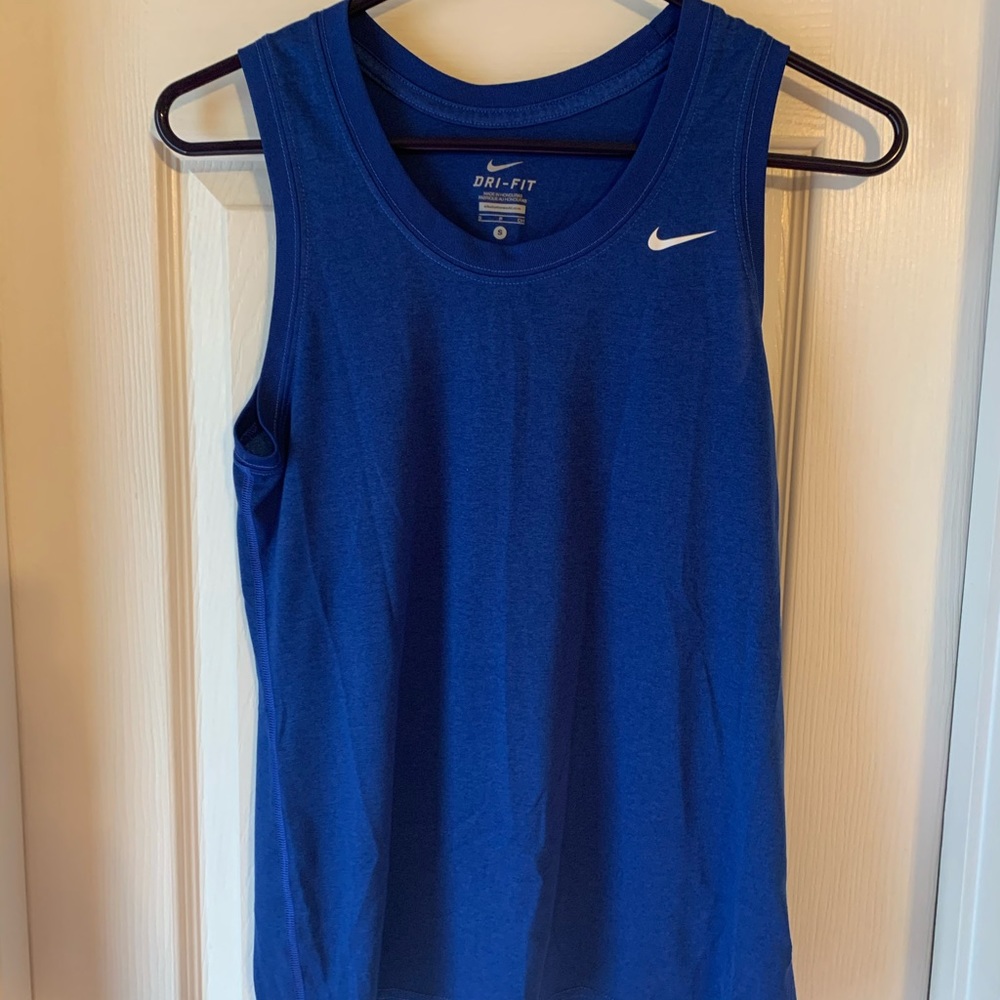 Blue Nike dri fit tank top S